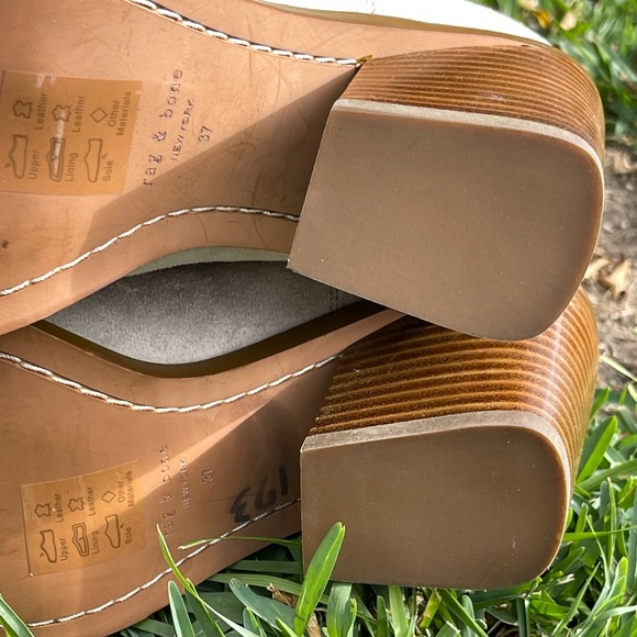 - RAG & BONE Razor Light Grey suede leather Chelsea boot size 37 - Picture 14 of 14